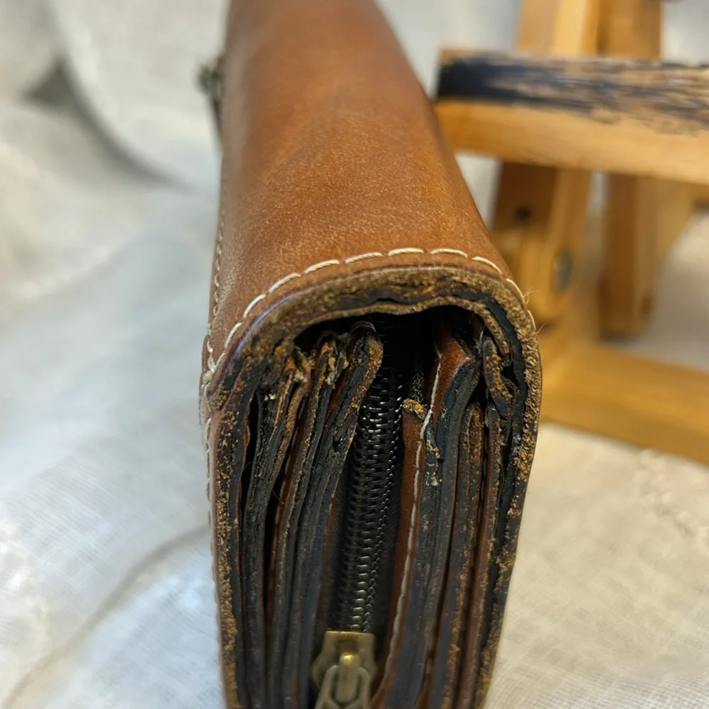 Patricia Nash leather vintage large wallet
